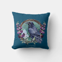 Purple Flowers Celestial Raven Crystals Wreath 