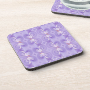 Purple Flowers Cork Coaster
