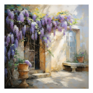 Purple Flowers Entrance Photo Print