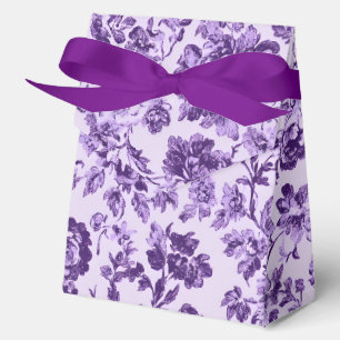Purple Flowers Favour Box