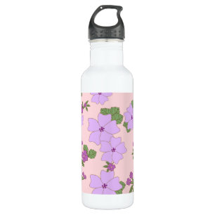 Purple Flowers, Floral Pattern, Pattern Of Flowers 710 Ml Water Bottle