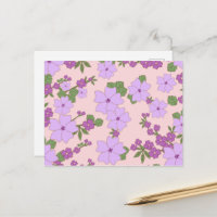 Purple Flowers, Floral Pattern, Pattern Of Flowers