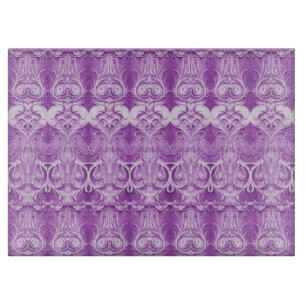 Purple Flowers Flourish Cutting Board