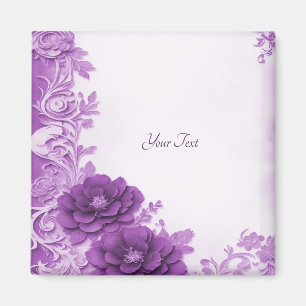 Purple Flowers Flourish Magnet