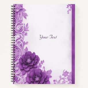 Purple Flowers Flourish Notebook