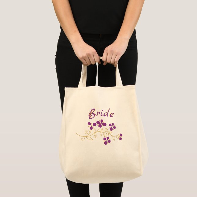 Purple Flowers For Bride Tote Bag (Front (Product))