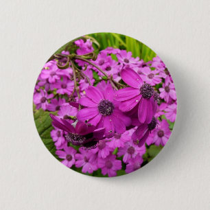 Purple Flowers from San Francisco 6 Cm Round Badge
