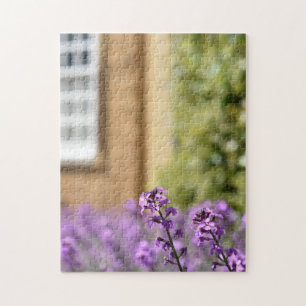 Purple Flowers Gloucestershire England Landscape Jigsaw Puzzle