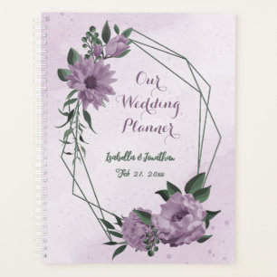 purple flowers greenery botanical wedding planner