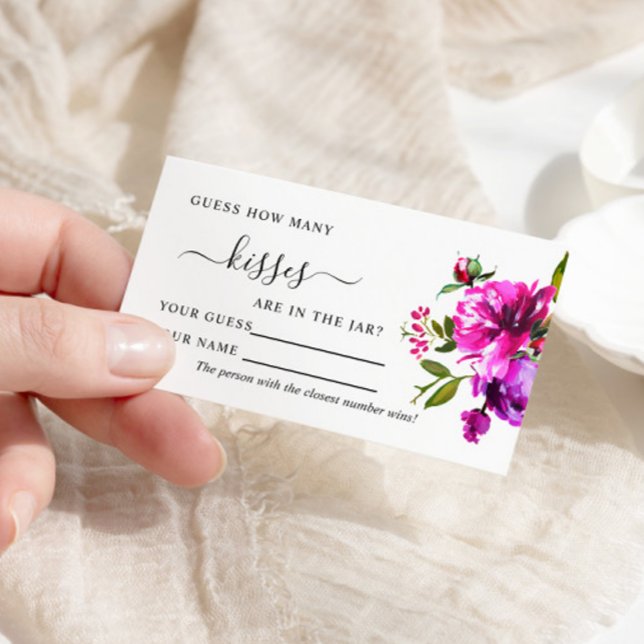 Purple Flowers How Many Kisses Game Cards (Creator Uploaded)