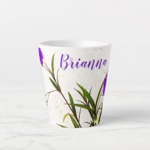 Purple Flowers in the Breeze Latte Mug