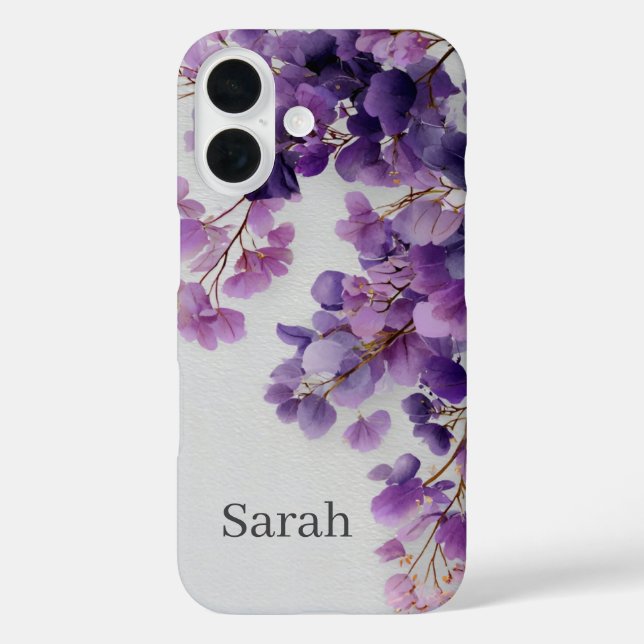 Purple Flowers iPhone Case (Back)