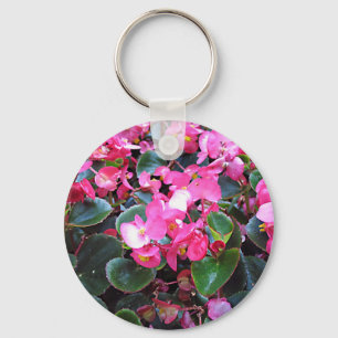 Purple flowers key ring
