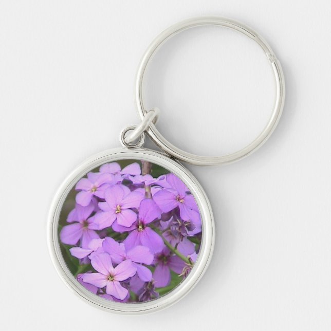 Purple Flowers Keychain (Front)