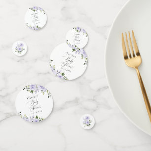 Purple Flowers, Lilac Flowers, Boho, Baby Shower Confetti