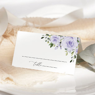 Purple Flowers, Lilac Flowers, Boho, Bridal Shower Place Card