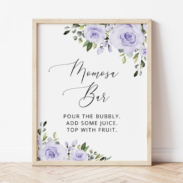Purple Flowers, Lilac Flowers, Boho, Momosa Bar Poster (Creator Uploaded)