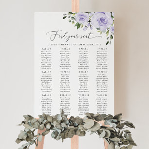 Purple Flowers, Lilac Flowers, Boho, Seating Chart
