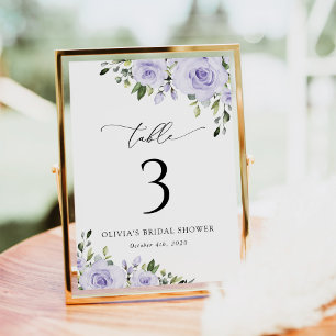 Purple Flowers, Lilac Flowers, Boho, Table Numbers