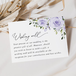 Purple Flowers, Lilac Flowers, Boho, Wishing Well Enclosure Card