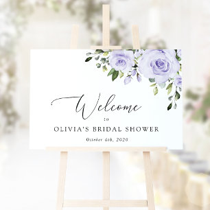 Purple Flowers, Lilac Flowers, Bridal Welcome Poster