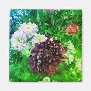 Purple flowers magnet