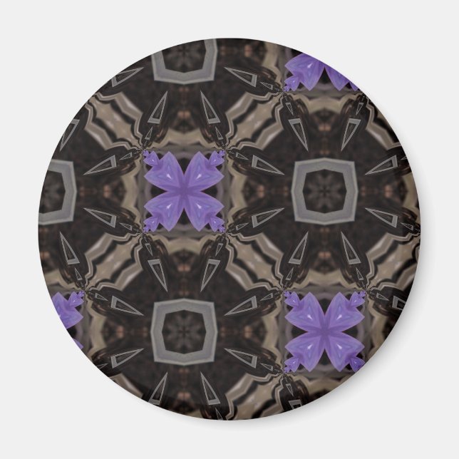 Purple Flowers Magnet (Front)