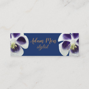 Purple Flowers Mini Business Card