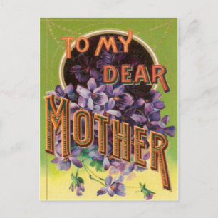 Purple Flowers Mother's Day Card