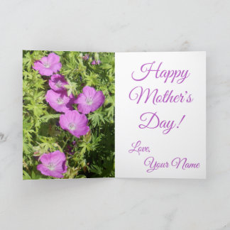 Purple Flowers Mother's Day Card