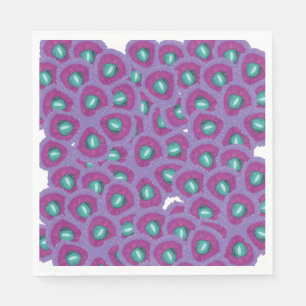 Purple flowers napkin