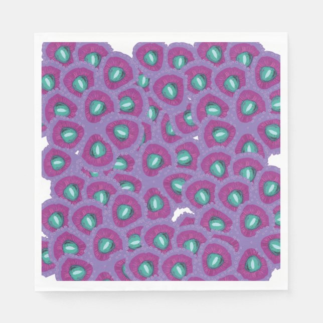 Purple flowers napkin (Front)