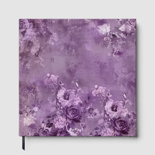 Purple Flowers On a Purple Background Guest Book