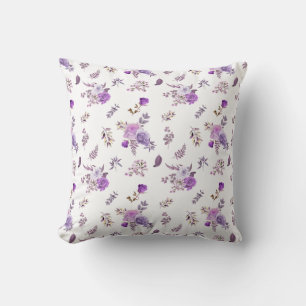 Purple flowers  on  cushion