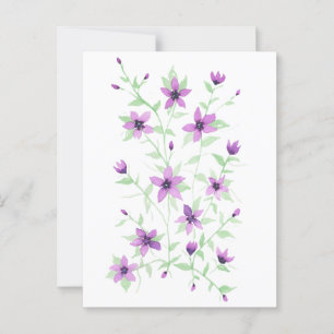 Purple Flowers on the Vine Postcard