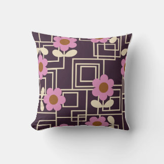 purple flowers orla kiely cushion