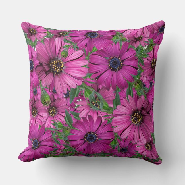 Purple flowers pattern cushion (Front)