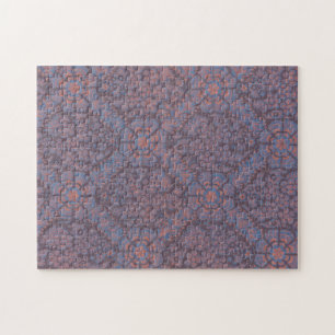 Purple Flowers Pattern Jigsaw Puzzle