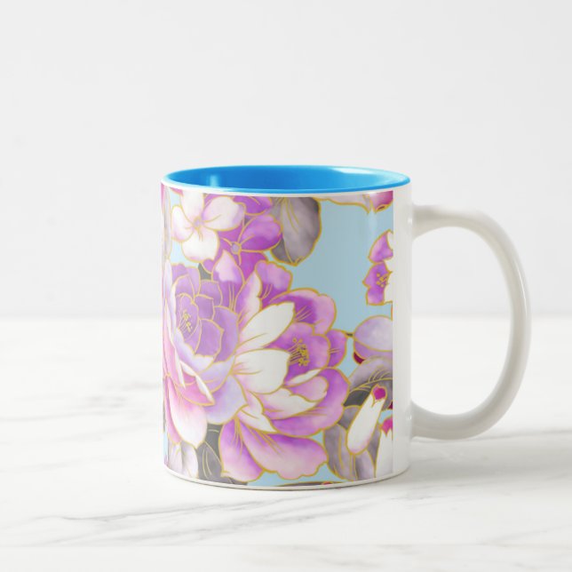 Purple Flowers Pattern Mug (Right)