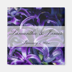 Purple Flowers Personal Wedding Magnet