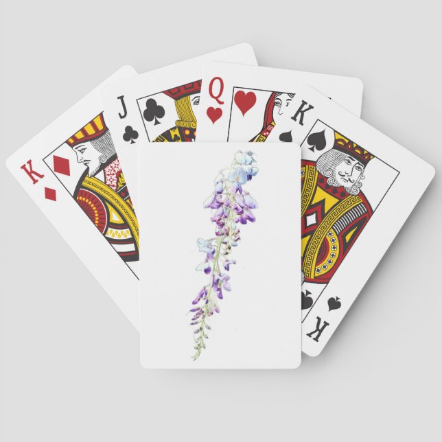 Purple flowers playing cards (Back)