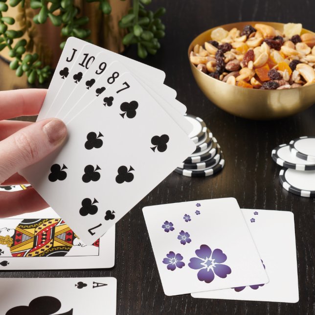 Purple Flowers Playing Cards (In Situ)