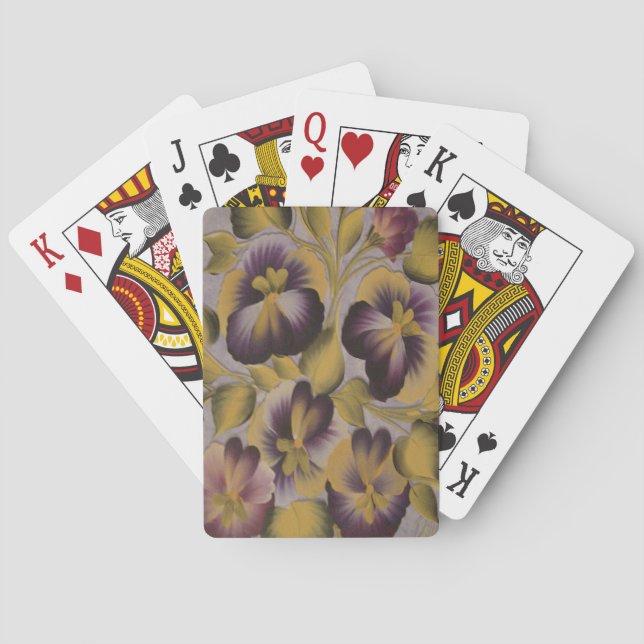 PURPLE FLOWERS PLAYING CARDS (Back)