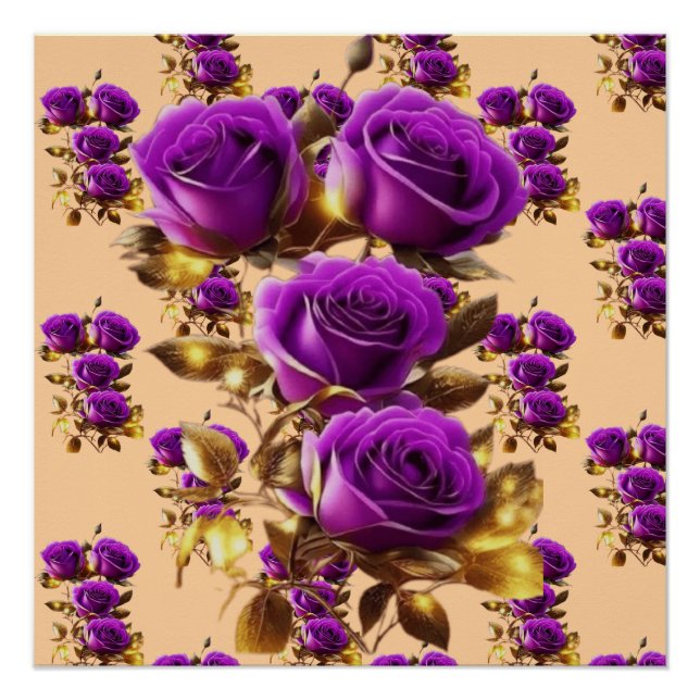 Purple flowers poster (Front)