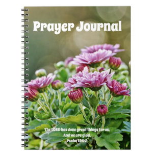 Purple Flowers Prayer Journal Notebook