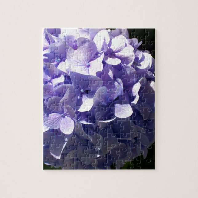 Purple flowers purple floral purple hydrageas jigsaw puzzle (Vertical)