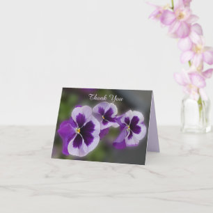 Purple Flowers Retirement Thank You Floral Note Card