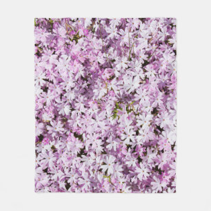 Purple flowers summer blossom freshness background fleece blanket