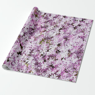 Purple flowers summer blossom freshness background wrapping paper