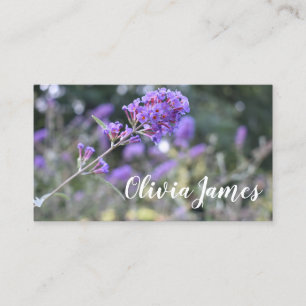 Purple Flowers Summer Nature Photography Floral Business Card